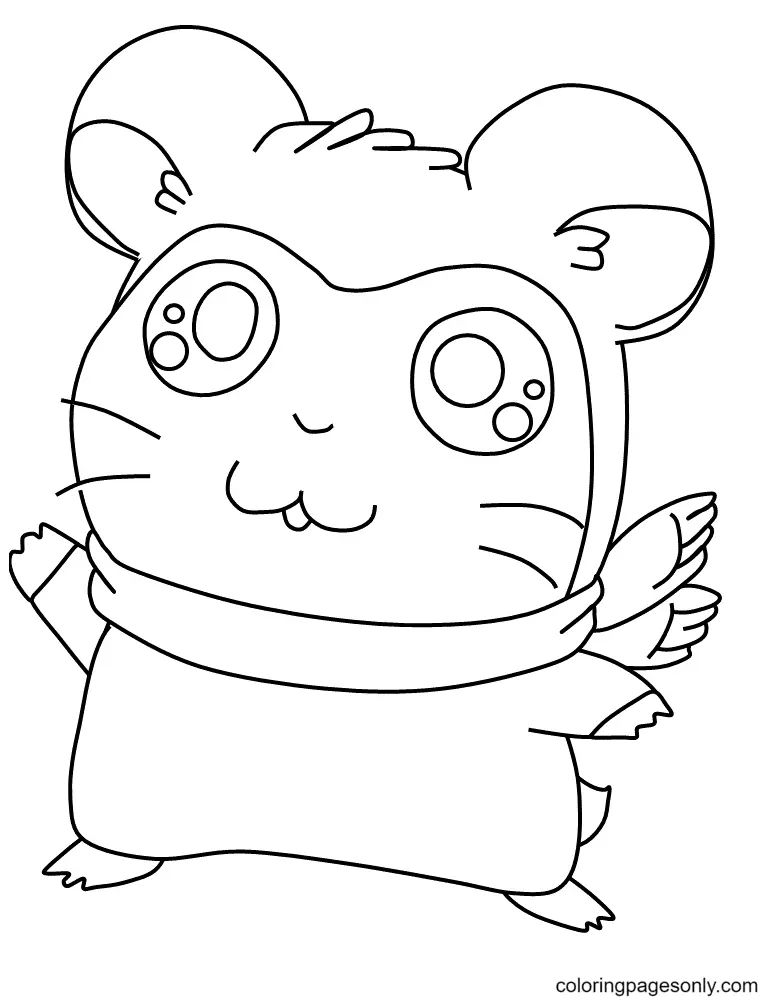 Çocuklar İçin Hamster Boyama Sayfaları 
