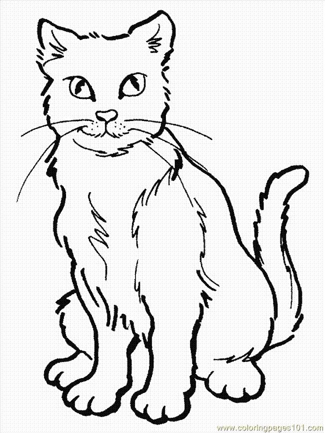 Çocuklar İçin Kedi Boyama Sayfaları 