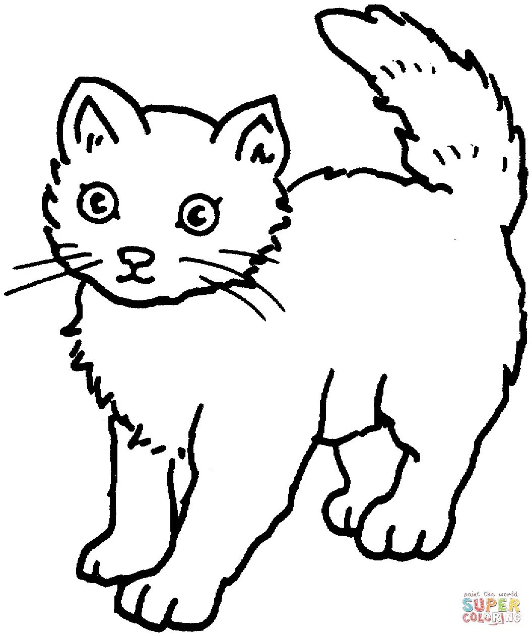 Çocuklar İçin Kedi Boyama Sayfaları 