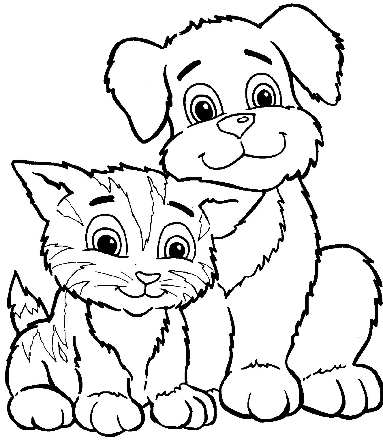 Çocuklar İçin Kedi Boyama Sayfaları 