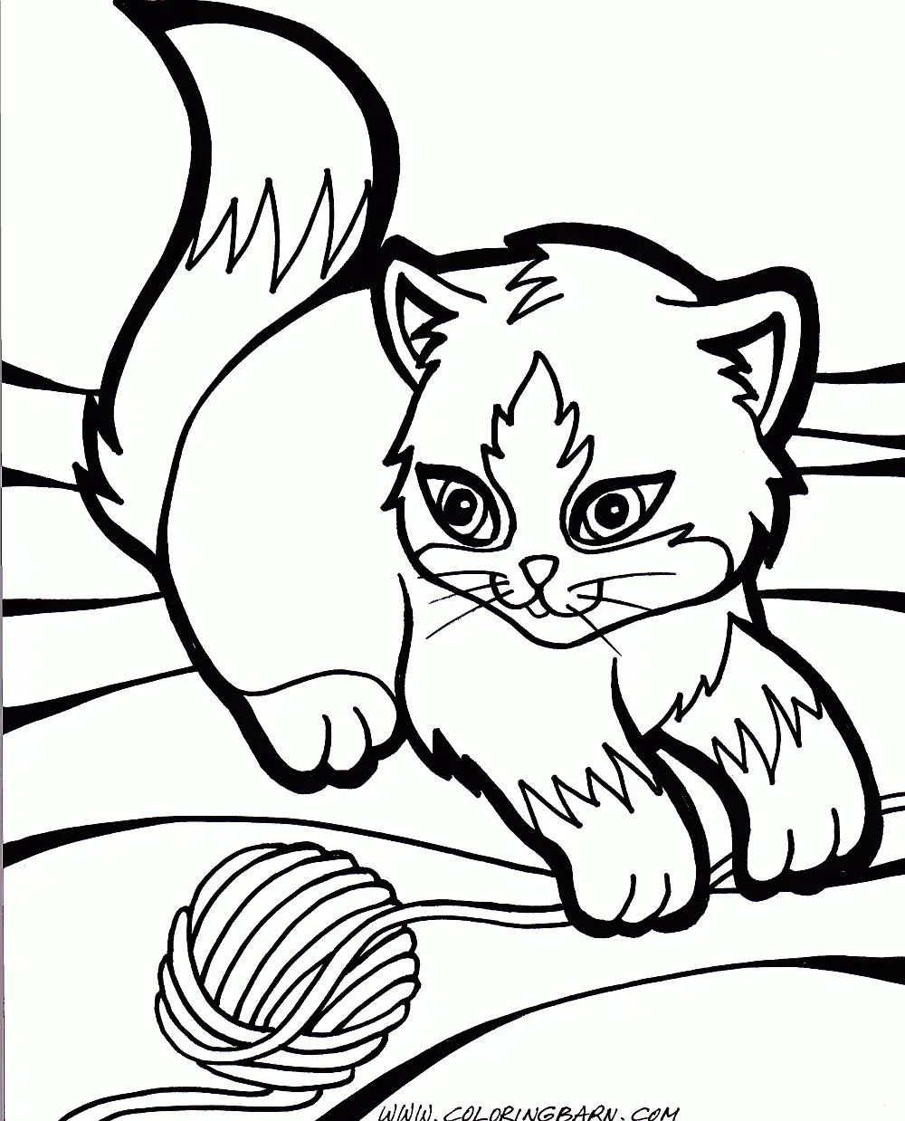 Çocuklar İçin Kedi Boyama Sayfaları 
