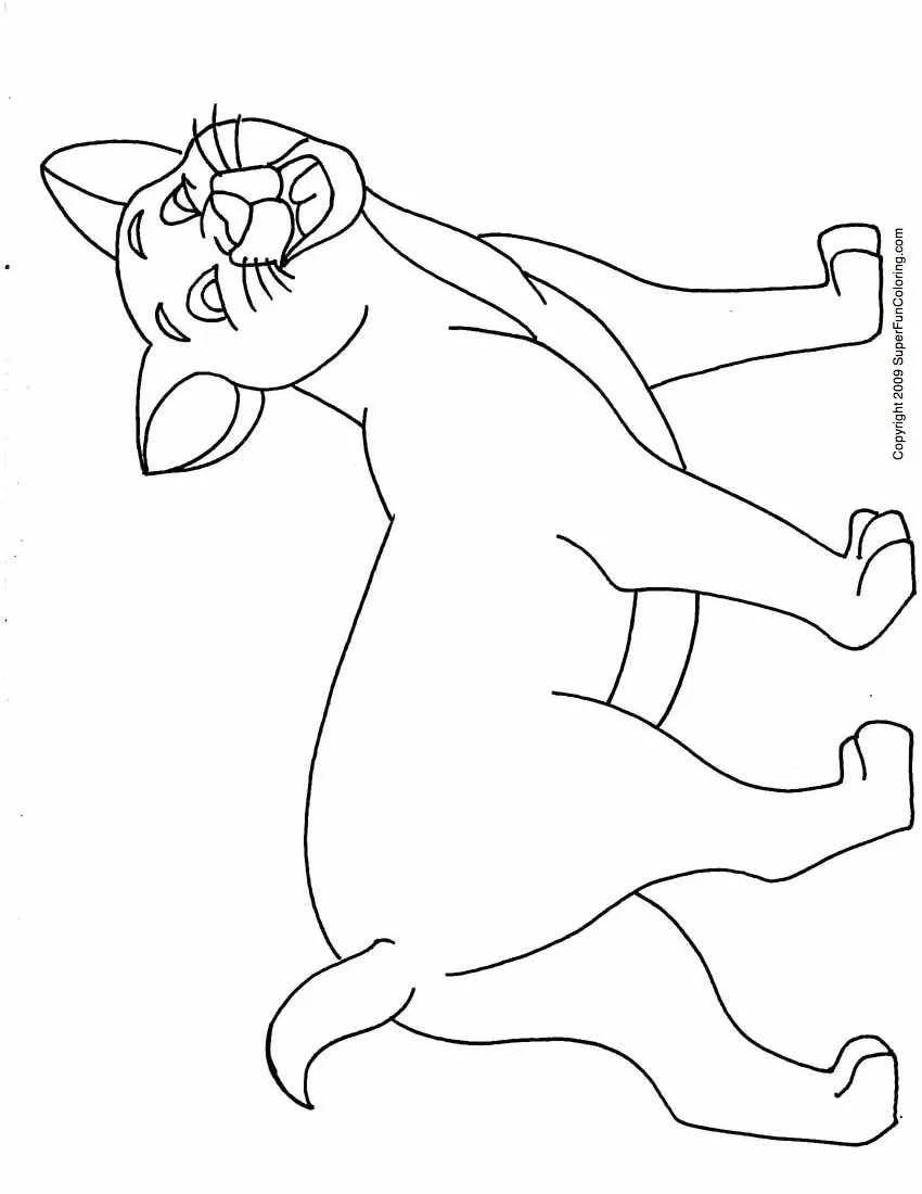 Çocuklar İçin Kedi Boyama Sayfaları 