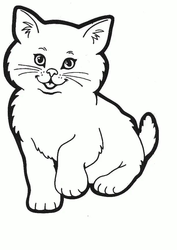 Çocuklar İçin Kedi Boyama Sayfaları 