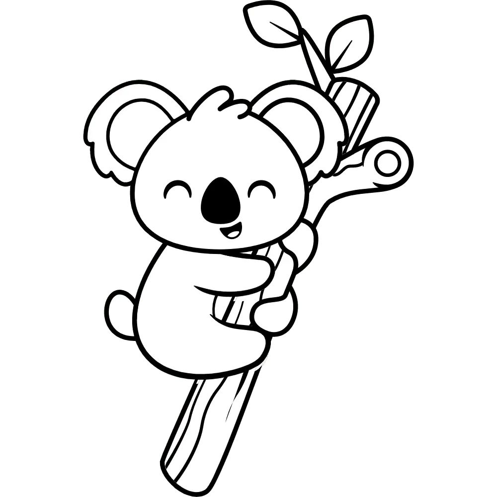Çocuklar İçin Koala Boyama Sayfaları 