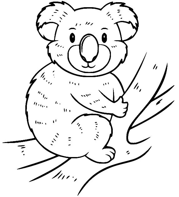 Çocuklar İçin Koala Boyama Sayfaları 