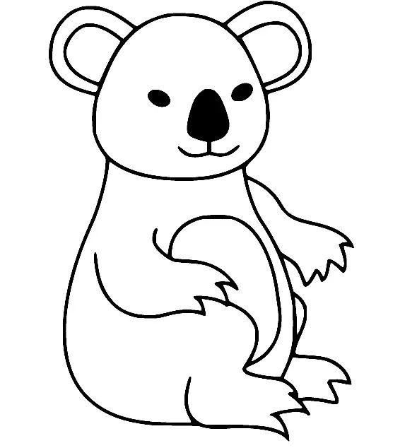 Çocuklar İçin Koala Boyama Sayfaları 