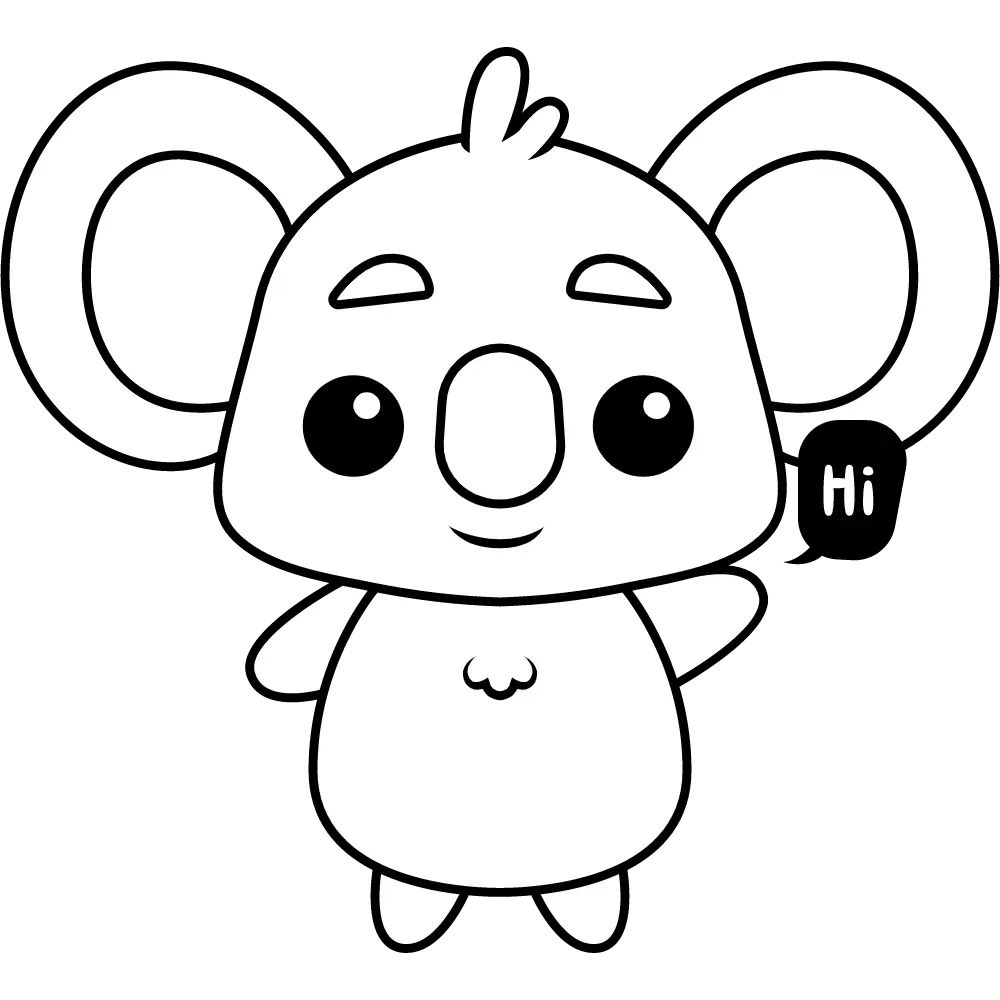 Çocuklar İçin Koala Boyama Sayfaları 