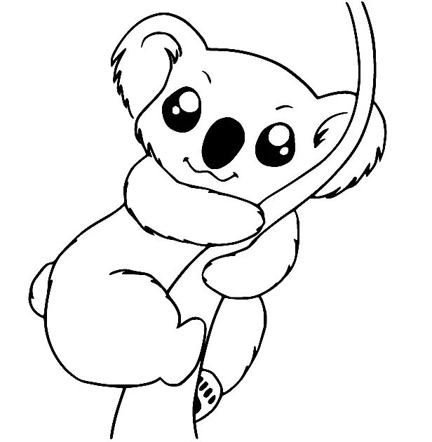 Çocuklar İçin Koala Boyama Sayfaları 