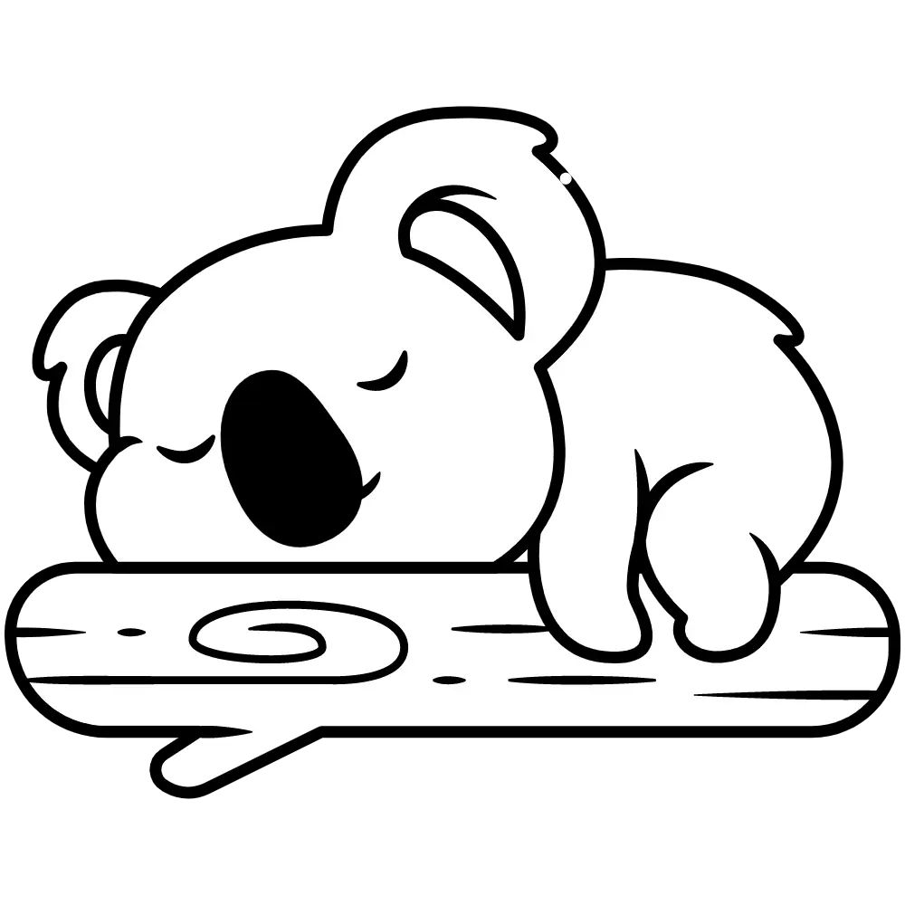 Çocuklar İçin Koala Boyama Sayfaları 
