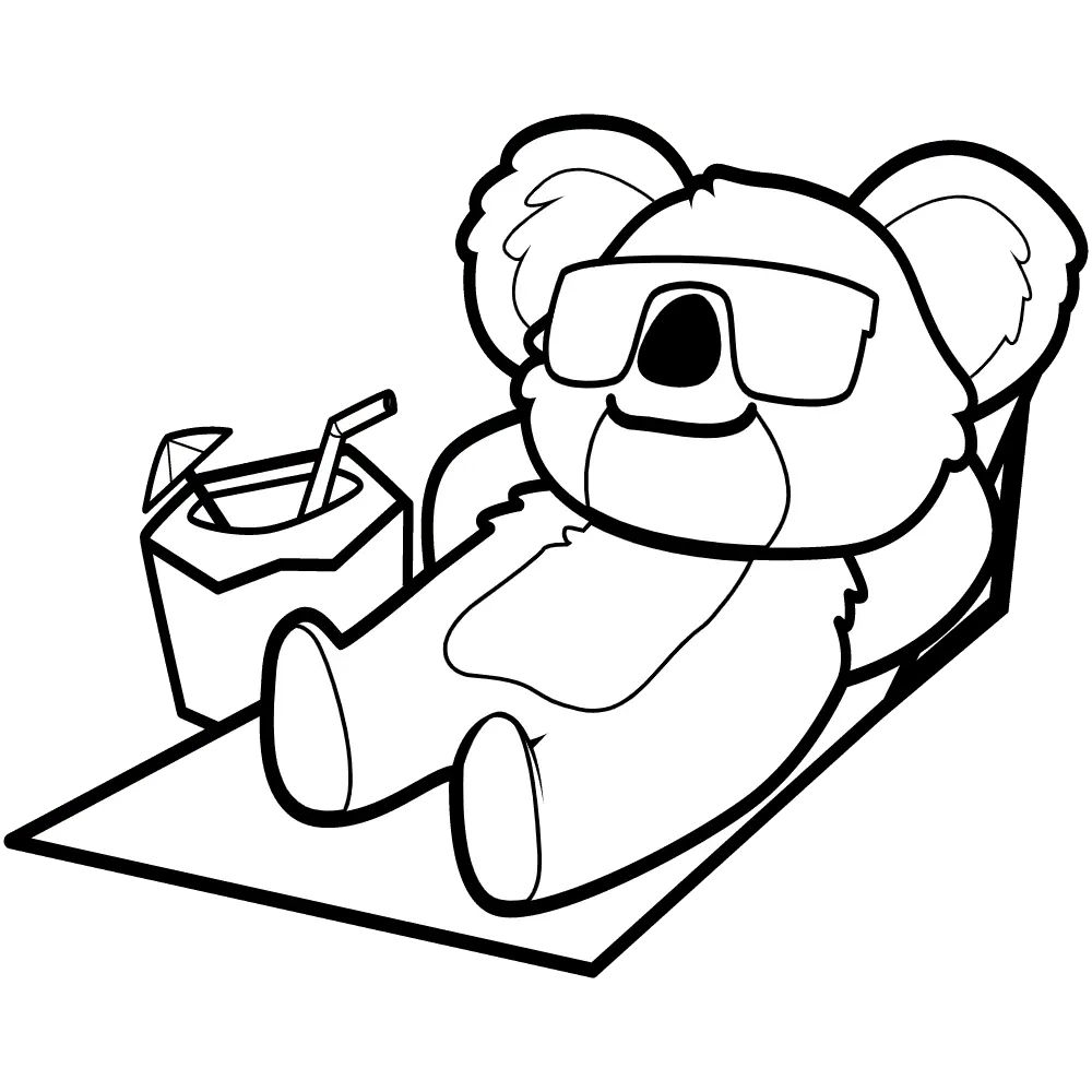 Çocuklar İçin Koala Boyama Sayfaları 