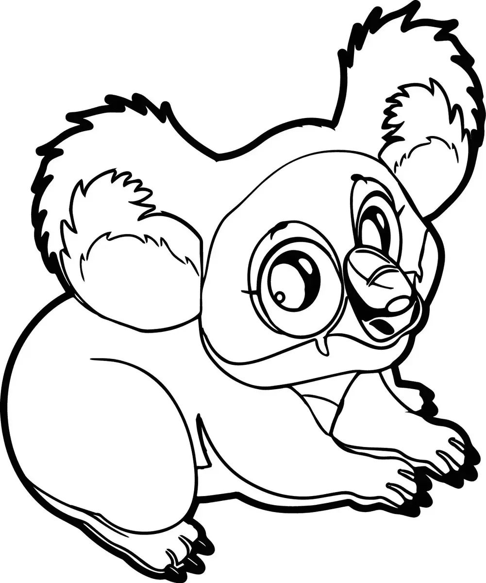 Çocuklar İçin Koala Boyama Sayfaları 
