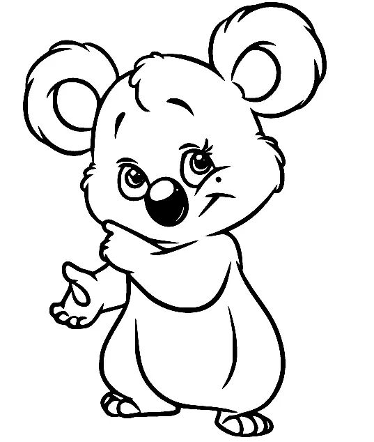 Çocuklar İçin Koala Boyama Sayfaları 
