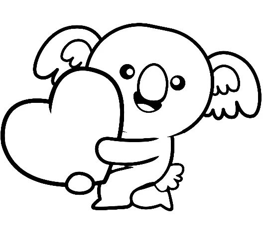 Çocuklar İçin Koala Boyama Sayfaları 