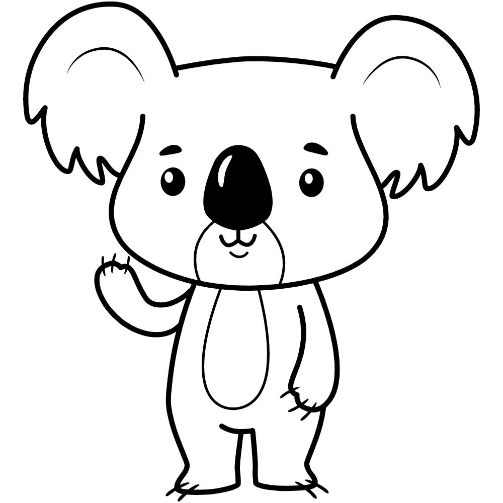 Çocuklar İçin Koala Boyama Sayfaları 