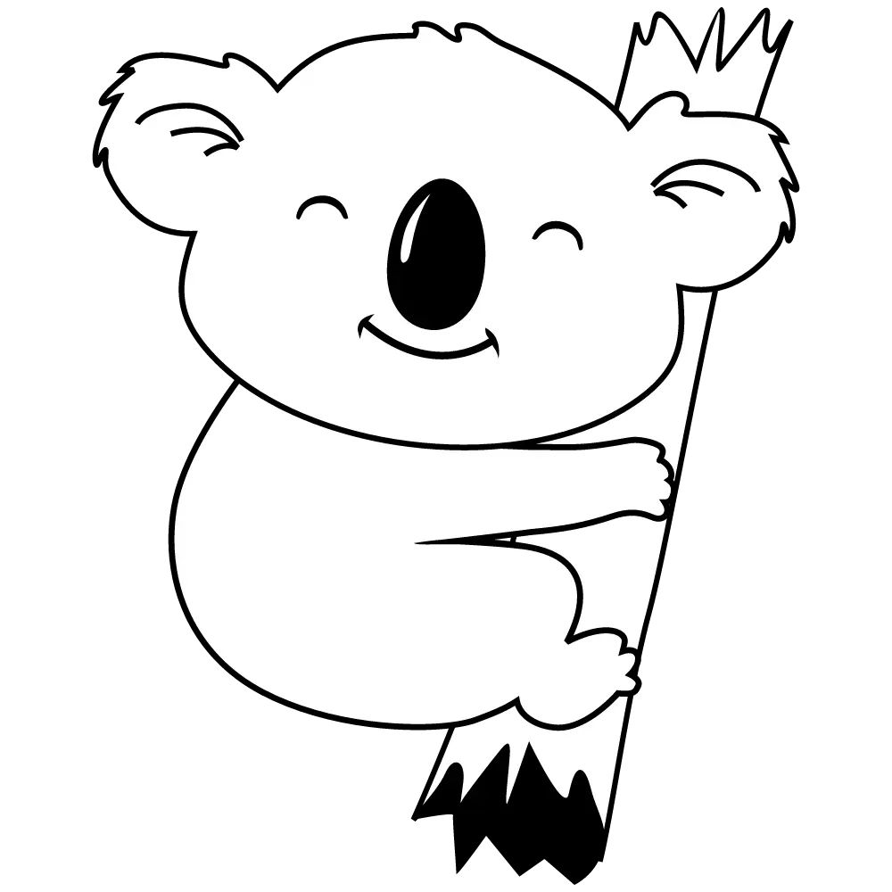 Çocuklar İçin Koala Boyama Sayfaları 