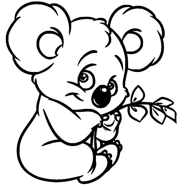 Çocuklar İçin Koala Boyama Sayfaları 
