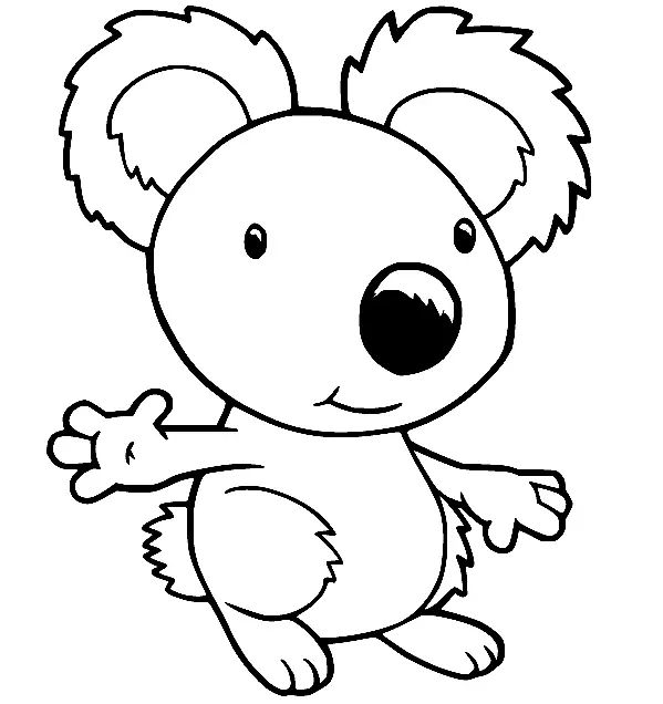 Çocuklar İçin Koala Boyama Sayfaları 
