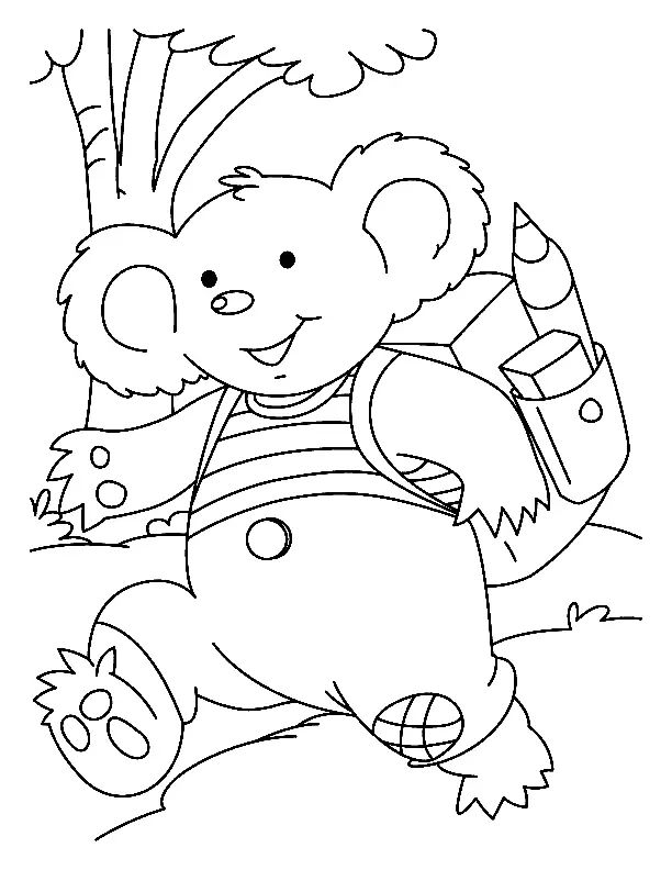 Çocuklar İçin Koala Boyama Sayfaları 
