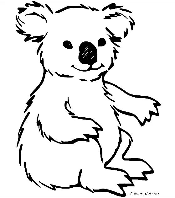 Çocuklar İçin Koala Boyama Sayfaları 