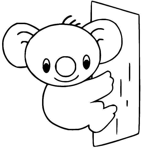 Çocuklar İçin Koala Boyama Sayfaları 