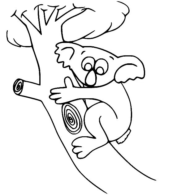 Çocuklar İçin Koala Boyama Sayfaları 