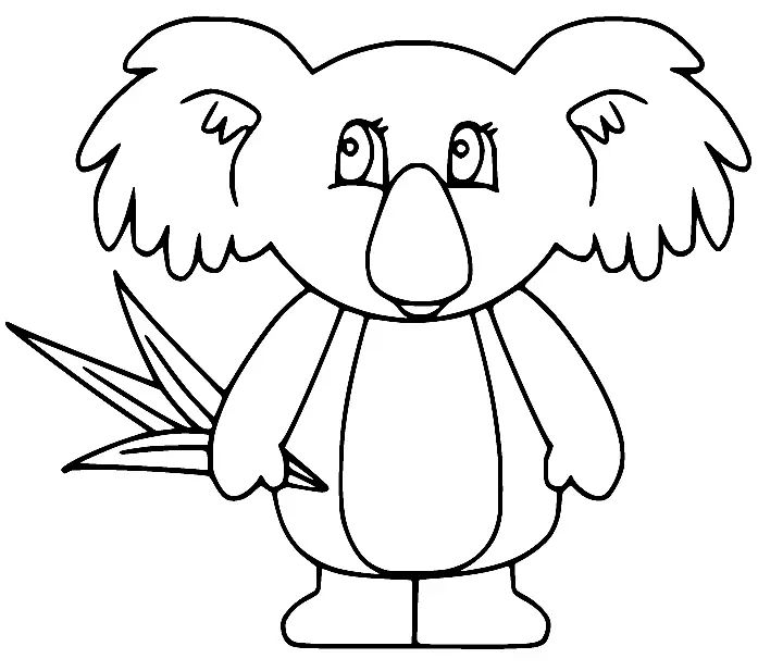 Çocuklar İçin Koala Boyama Sayfaları 