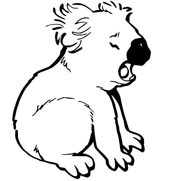 Çocuklar İçin Koala Boyama Sayfaları 