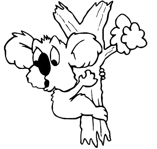 Çocuklar İçin Koala Boyama Sayfaları 