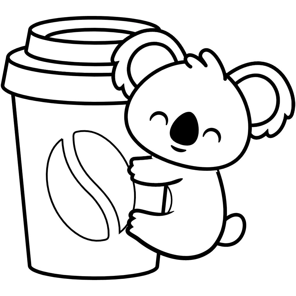 Çocuklar İçin Koala Boyama Sayfaları 