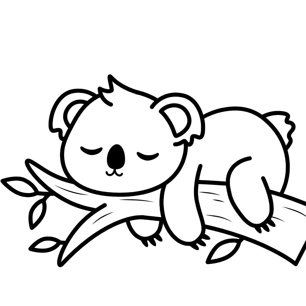 Çocuklar İçin Koala Boyama Sayfaları 