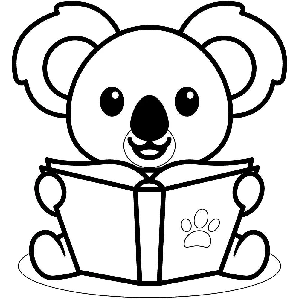 Çocuklar İçin Koala Boyama Sayfaları 
