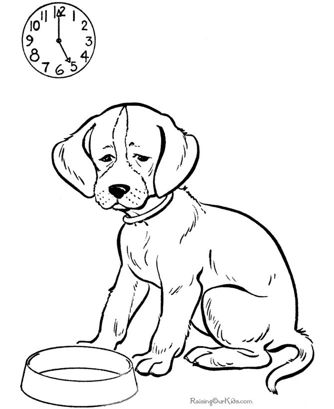 Çocuklar İçin Köpek Boyama Sayfaları 