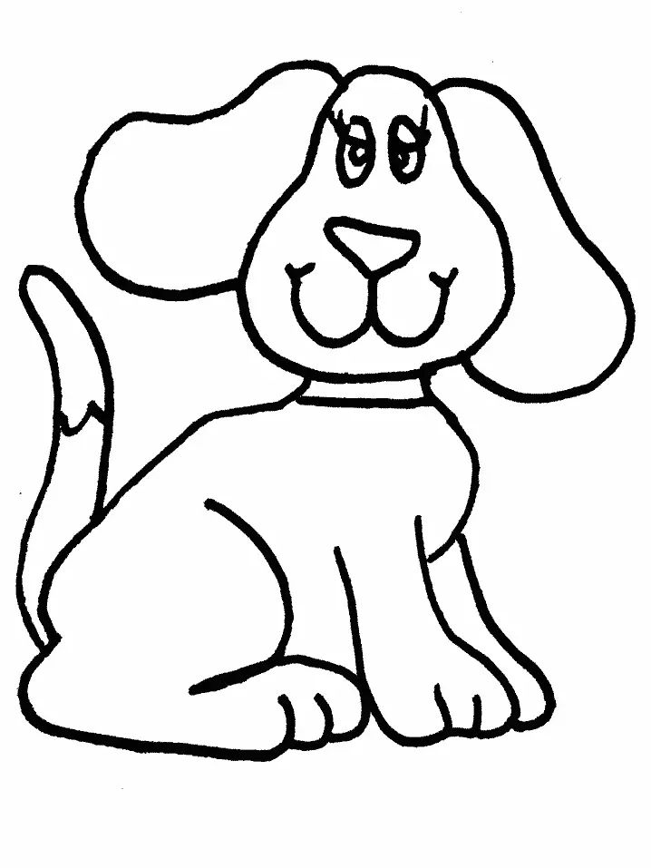Çocuklar İçin Köpek Boyama Sayfaları 