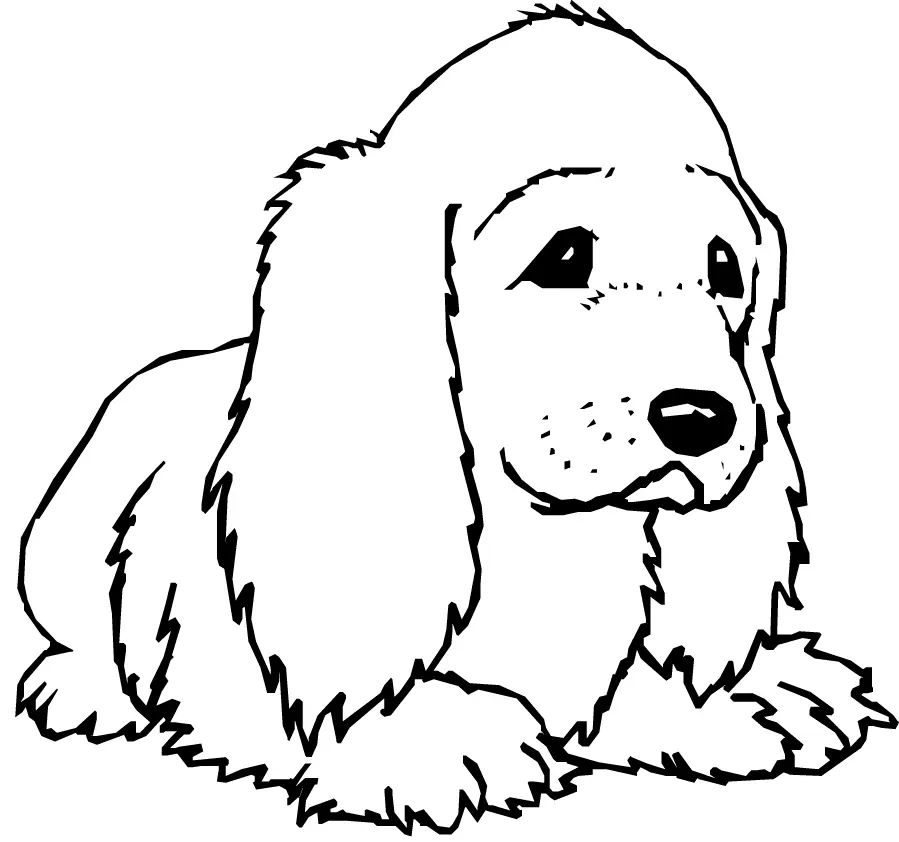 Çocuklar İçin Köpek Boyama Sayfaları 
