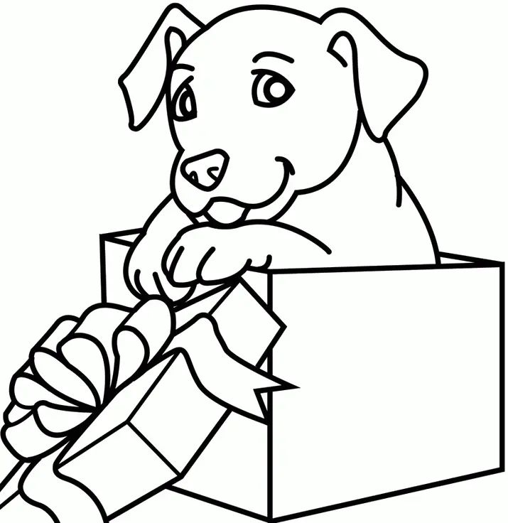 Çocuklar İçin Köpek Boyama Sayfaları 