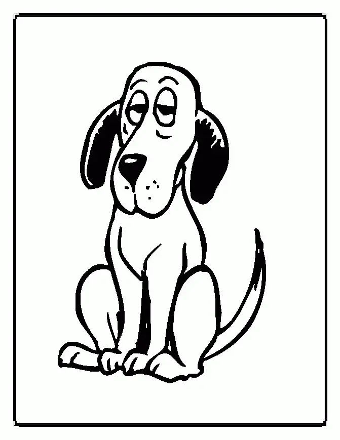 Çocuklar İçin Köpek Boyama Sayfaları 