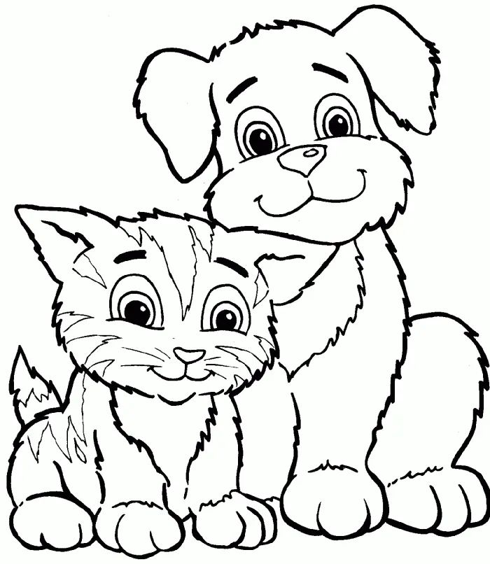 Çocuklar İçin Köpek Boyama Sayfaları 