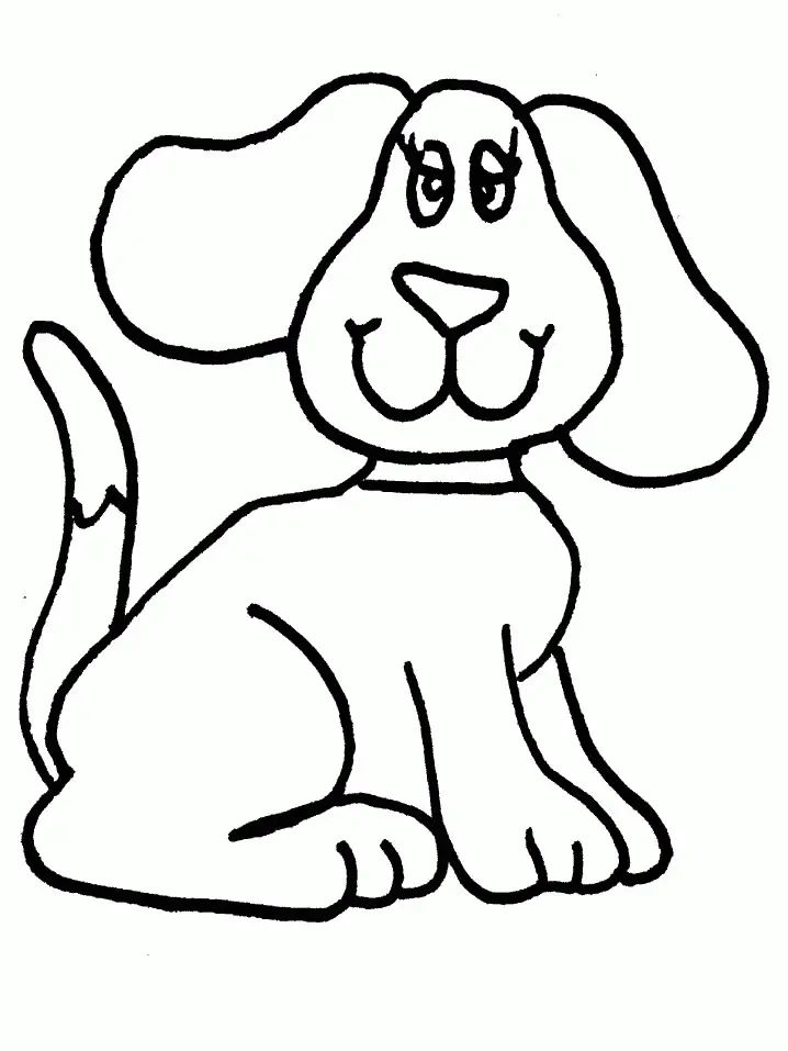Çocuklar İçin Köpek Boyama Sayfaları 