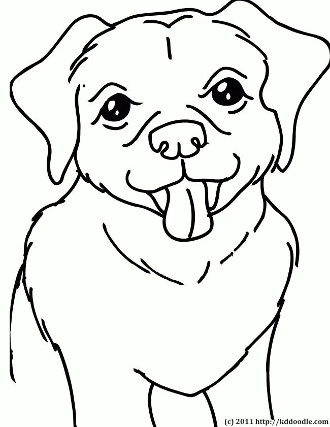 Çocuklar İçin Köpek Boyama Sayfaları 