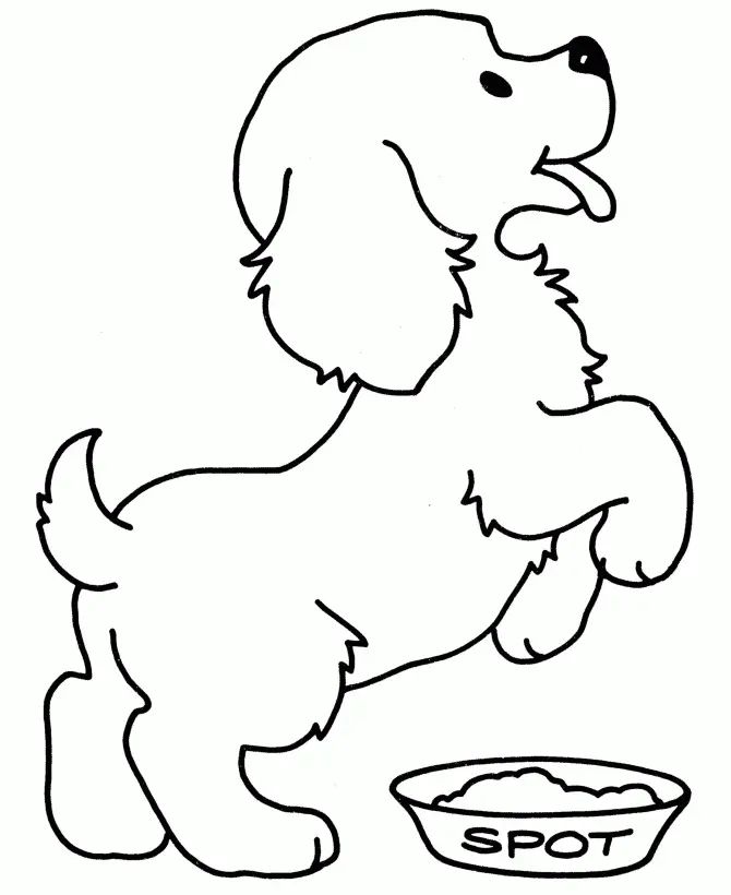 Çocuklar İçin Köpek Boyama Sayfaları 