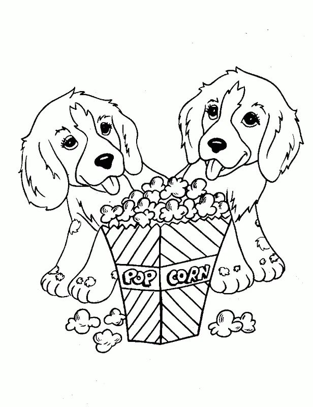 Çocuklar İçin Köpek Boyama Sayfaları 