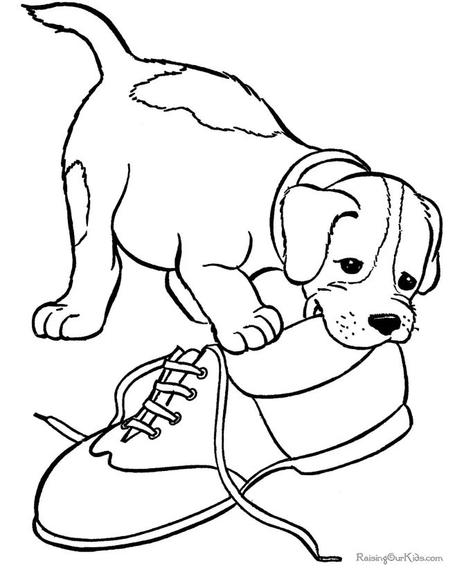 Çocuklar İçin Köpek Boyama Sayfaları 