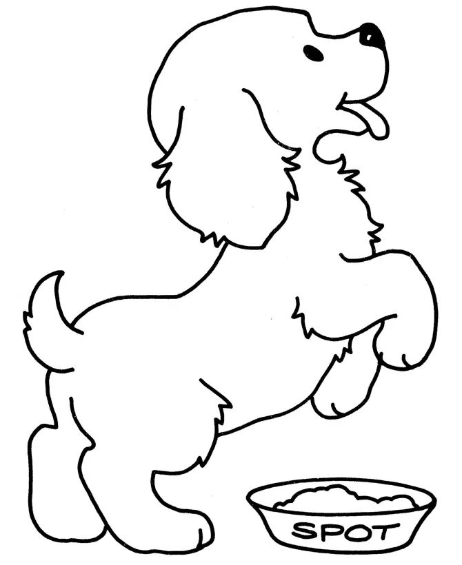 Çocuklar İçin Köpek Boyama Sayfaları 