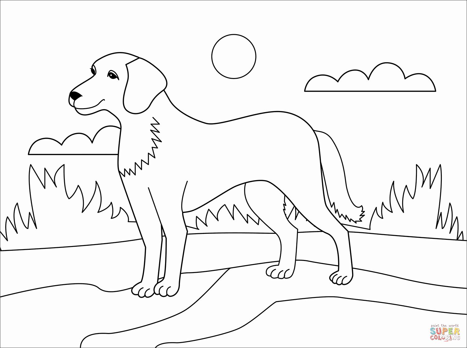 Çocuklar İçin Labrador Boyama Sayfaları 