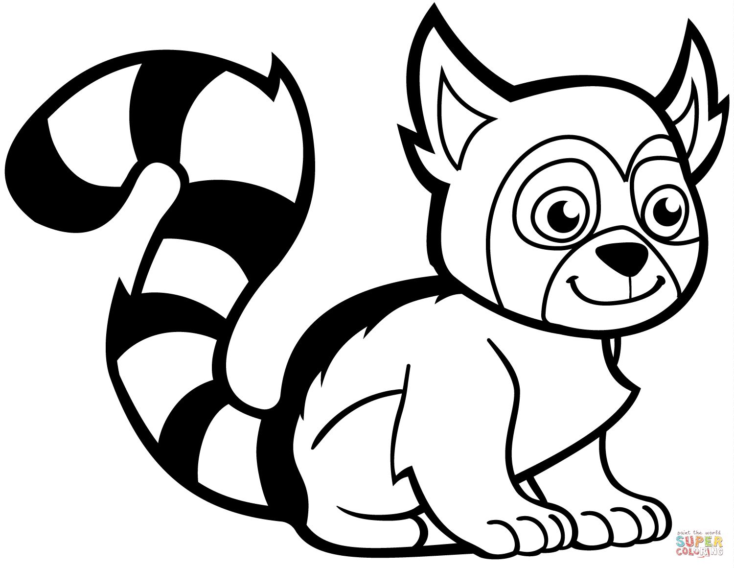 Çocuklar İçin Lemur Boyama Sayfaları 