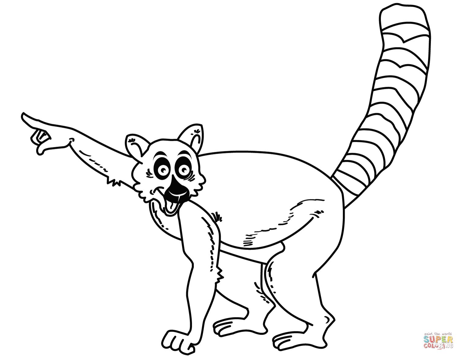 Çocuklar İçin Lemur Boyama Sayfaları 