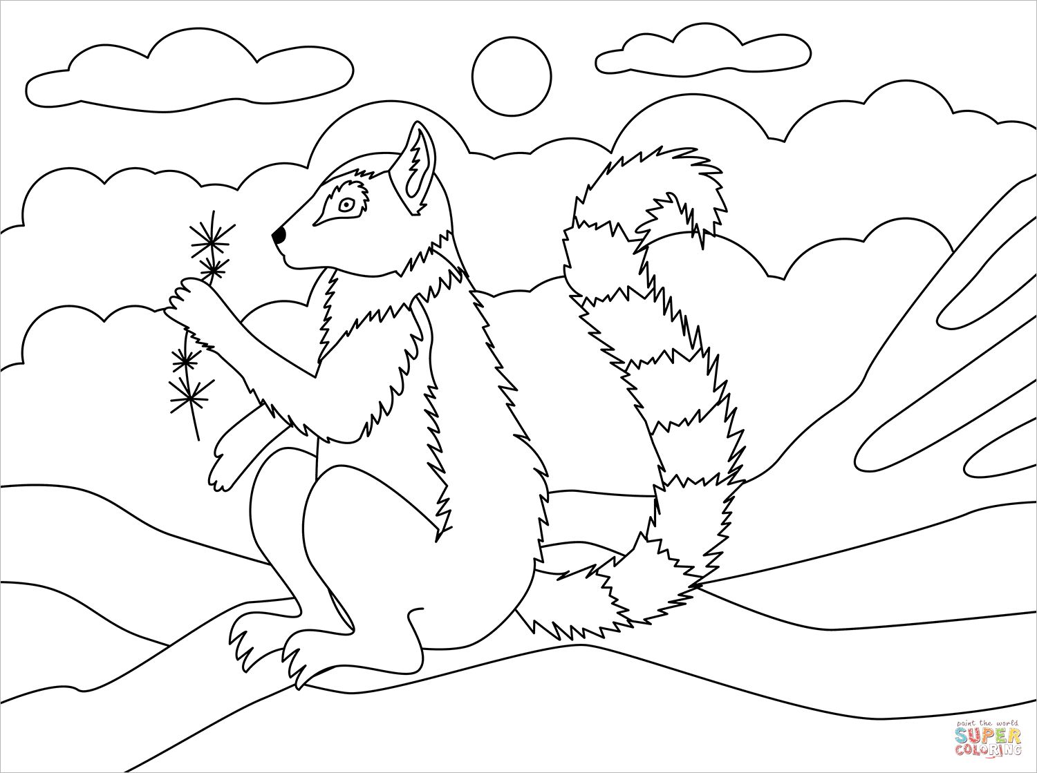 Çocuklar İçin Lemur Boyama Sayfaları 