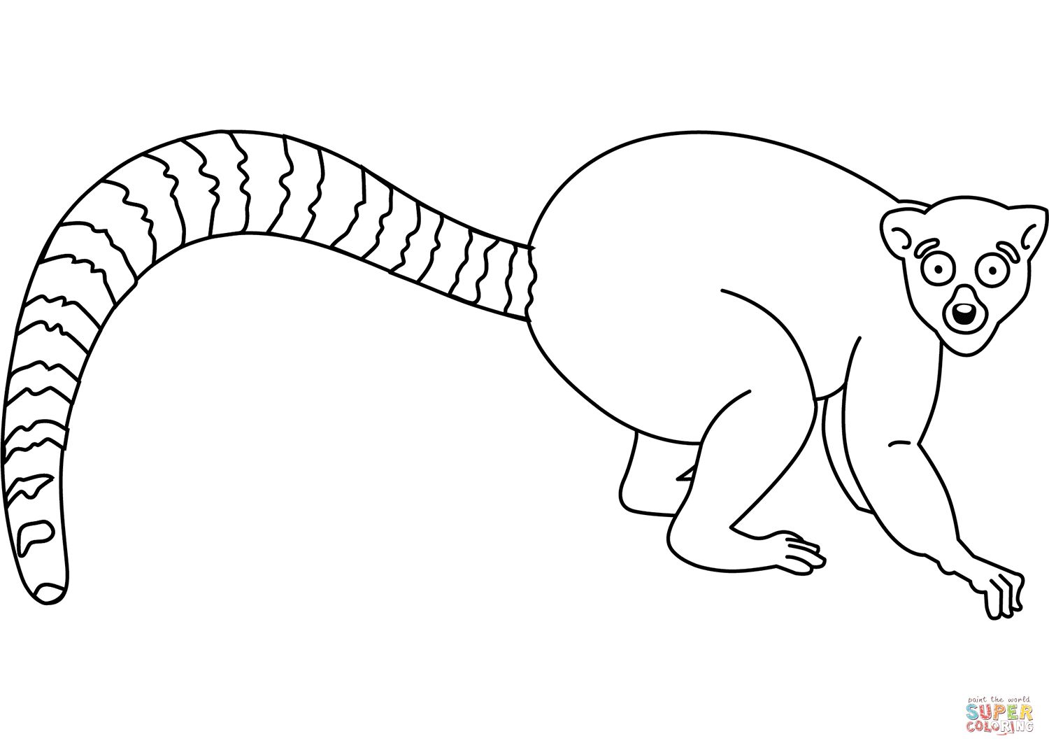 Çocuklar İçin Lemur Boyama Sayfaları 