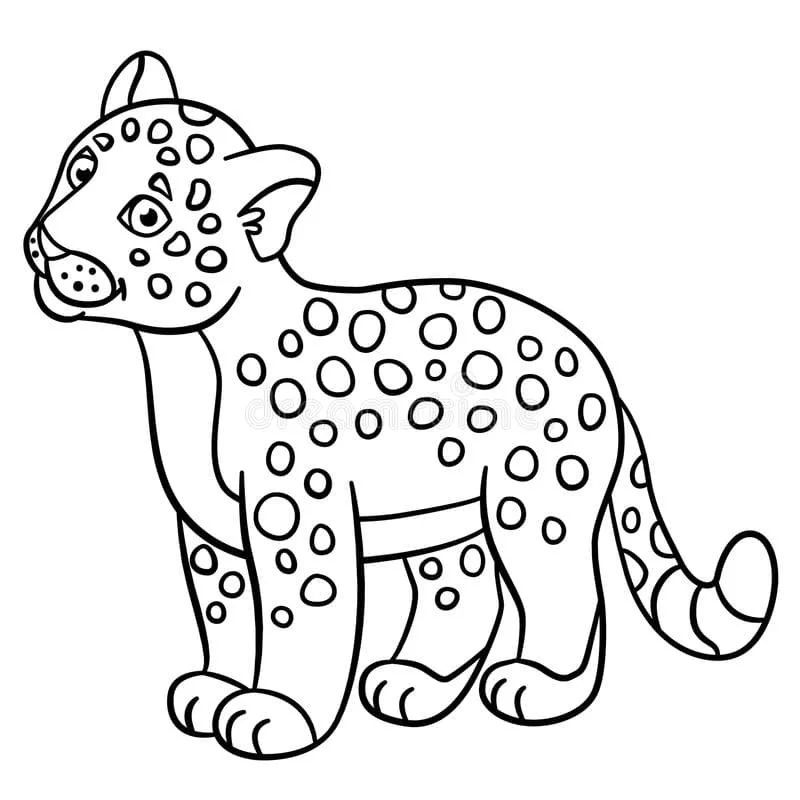 Çocuklar İçin Leopar Boyama Sayfaları 