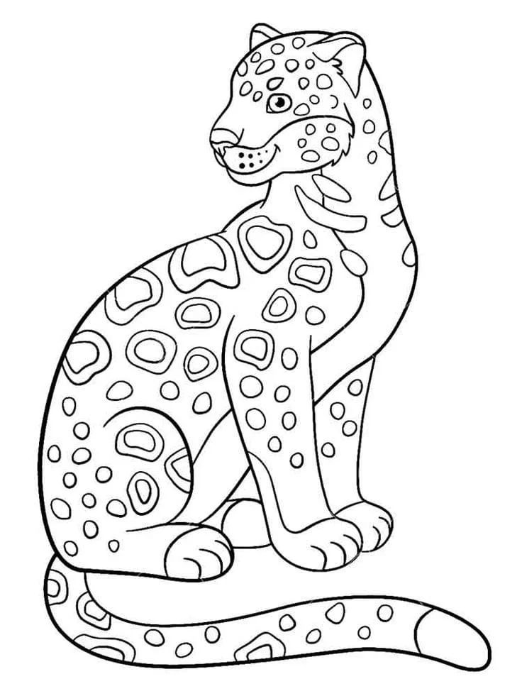 Çocuklar İçin Leopar Boyama Sayfaları 